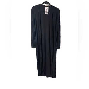 NWT light weight Mavonie long black duster size medium
